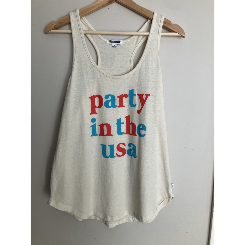 Tipsy Elves Party in the USA Tank Top Women's Large USA Graphic Racerback